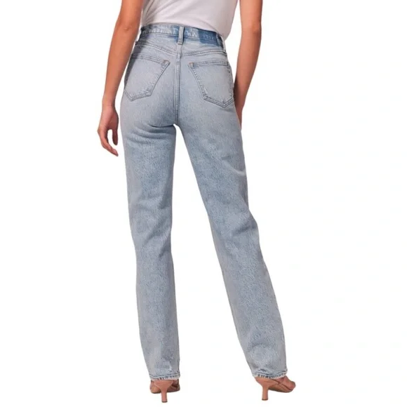 ABERCROMBIE & Fitch Ultra High Rise 90s Straight Jean size 28 - Picture 2 of 10